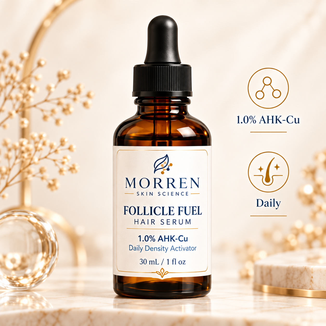 Follicle Fuel 1.0% AHK-Cu hair serum
